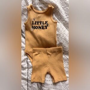 Petit Lem Little Honey Ribbed Set